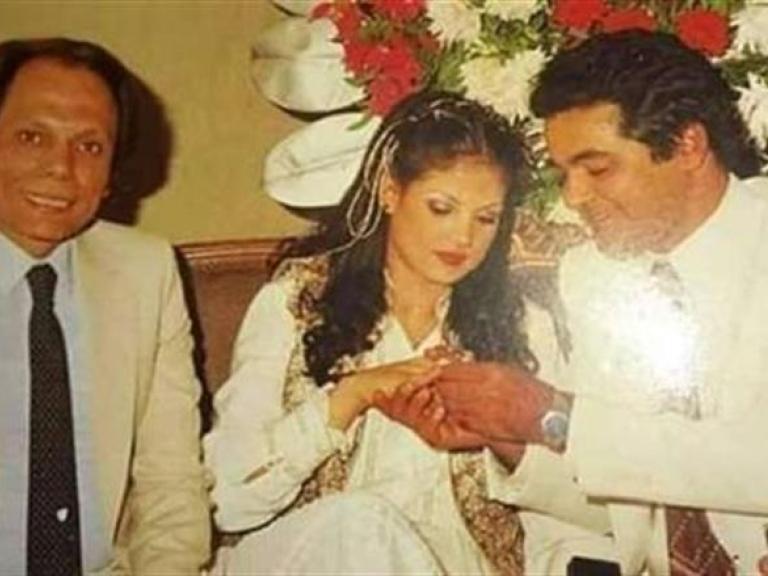 عادل إمام وشقيقته وزوجها مصطفى متولي