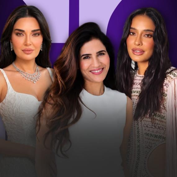سيرين عبد النور و ليزا هايدون مع Pallavi Puri 