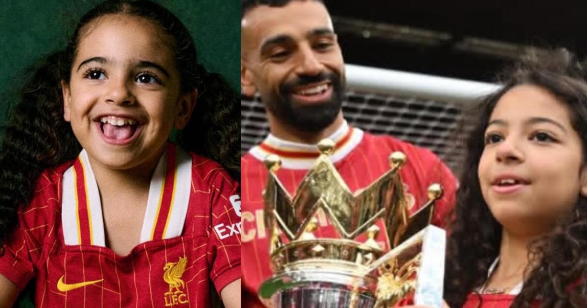 محمد صلاح يخطف الأنظار باحتفاله بلقب الدوري برفقة ابنتيه مكة وكيان