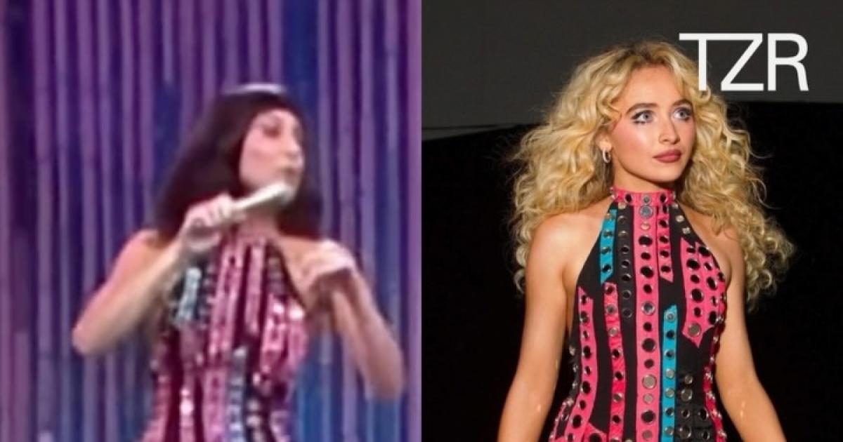 ET HIGHSTREET. سابرينا كاربنتر Sabrina Carpenter بجمبسوت عمره 50 سنة من تصميم بوب ماكي Bob Mackie في حفل ما بعد MTV VMAs 2025 