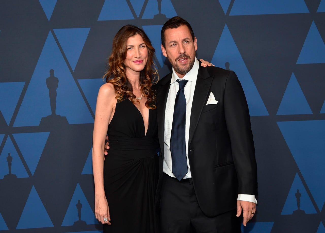 Adam and Jackie Sandler  , getty images