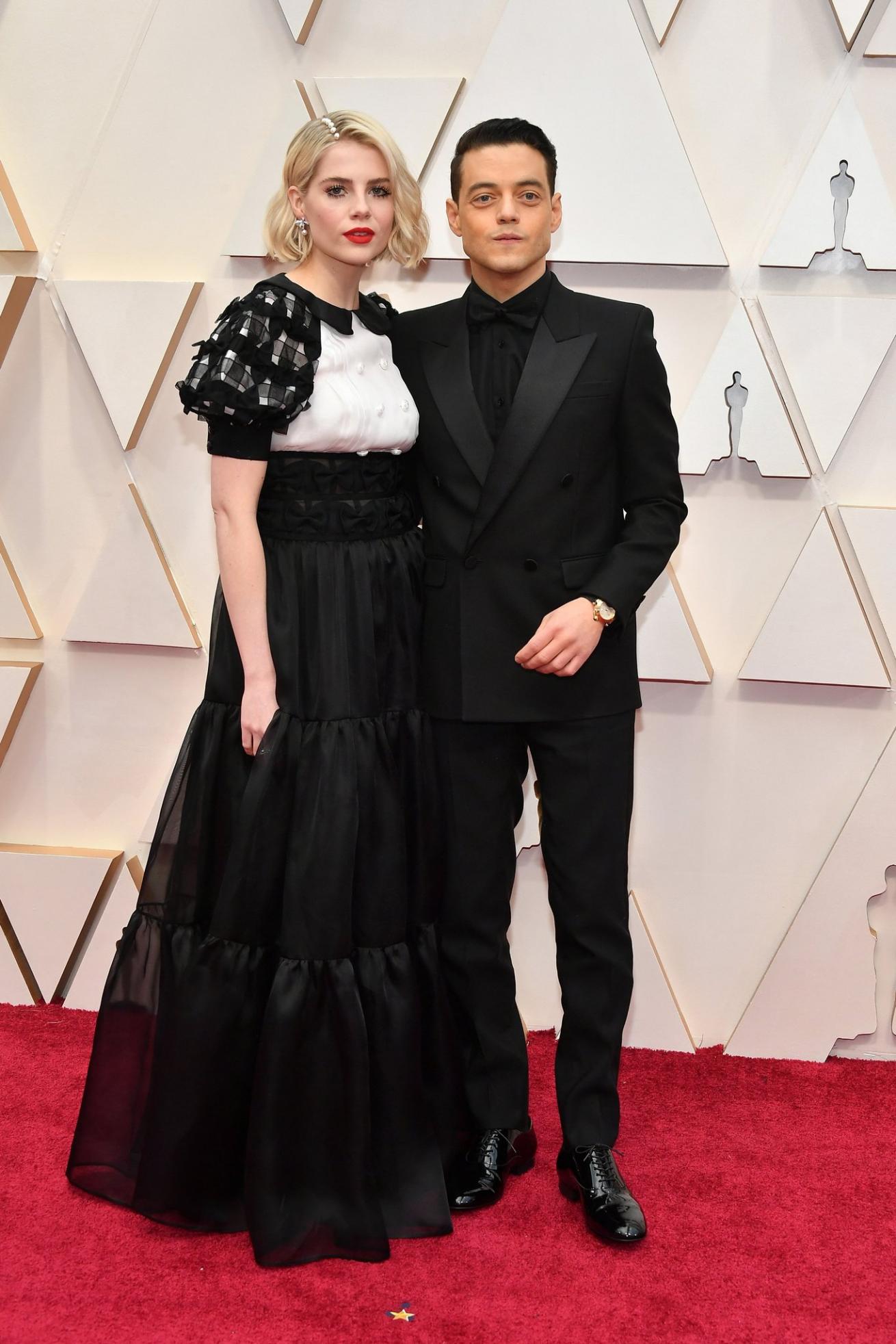 Lucy Boyton and Rami Malek-Getty Images