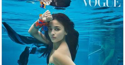 عليا بهات تحت الماء - صورة من إنستغرام @vogueindia