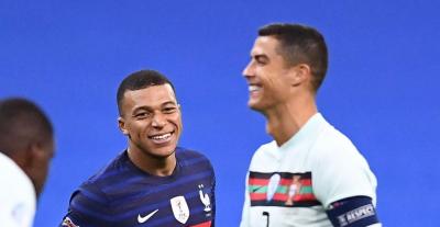 كيليان مبابي مع كريستيانو رونالدو