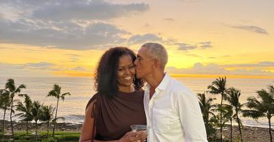 باراك أوباما وزوجته ميشيل - تويتر @BarackObama
