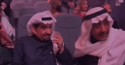 ناصر القصبي وعبدالله السدحان خلال حفل Joy Awards