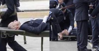 انهيار ضابط شرطة أثناء جنازة الملكة إليزابيث وحمله على نقالة