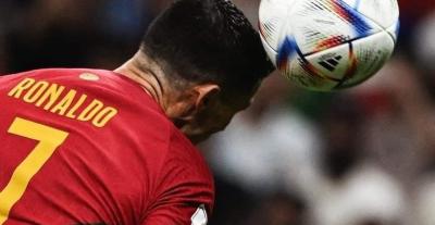 رأسية رونالدو في مباراة البرتغال والأوروغواي - مونديال قطر 2022