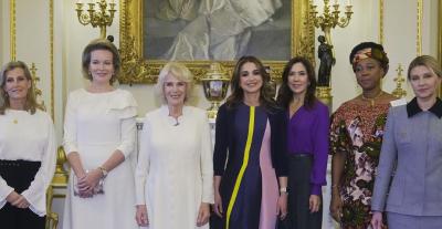 الملكة كاميلا والملكة رانيا والأميرة ماري كونتيسة ويسيكس والسيدات الأول لكل من سيراليون وأوكرانيا - الصورة من انستقرام @theroyalfamily