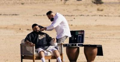 دي جي خالد في قصة شعر في صحراء مدينة العلا - إنستغرام