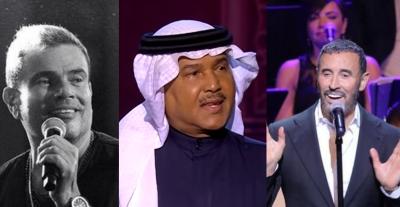 كاظم الساهر ومحمد عبده وعمرو دياب- الصورة معدلة