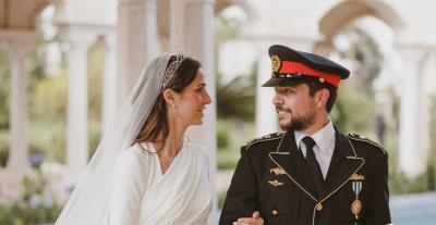 ولي عهد الأردن الأمير الحسين بن عبدالله الثاني و زوجته الأميرة رجوة الحسين - صورة من تويتر