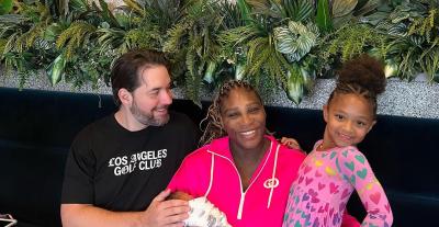 سيرينا ويليامز مع عائلتها - صورة من حساب Alexis Ohanian Sr على  انستقرام