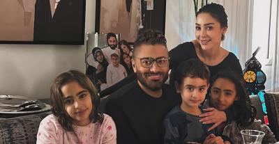 بسمة بوسيل وتامر حسني وأولادهم رمضان ٢٠٢٤ - صورة من انستقرام