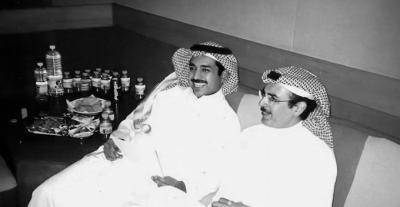 راشد الماجد والراحل الأمير بدر بن عبدالمحسن - صورة من إكس