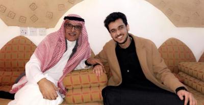 عايض يوسف و الراحل الشاعر الأمير بدر بن عبدالمحسن - صورة من إكس
