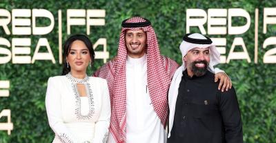 عبدالعزيز المزيني،  ابرار فيصل، زياد العمري - مهرجان البحر الأحمر السينمائي الدولي