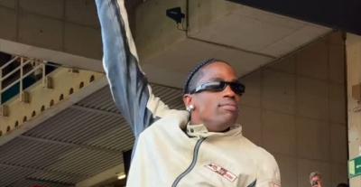 ترافيس سكوت Travis Scott في الكلاسيكو بين برشلونة وريال مدريد