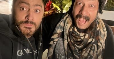 تامر حسني ومحمد ثروت من فيلم ريستارت