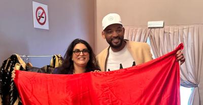 ويل سميث بالسلهام المغربي بتفاصيل يدوية من تصميم فاطمة الزهراء