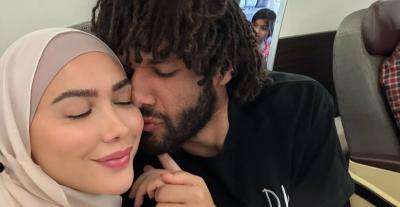 محمد النني وزوجته الجديدة حنان