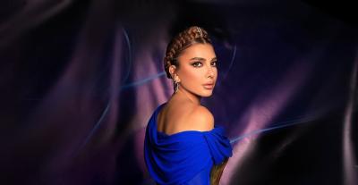 إطلالة أصالة في بيروت: فستان بلمسة إغريقية من تصميم كريكور جابوتيان