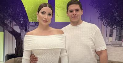 نسرين طافش برفقة زوجها - صورة معدلة