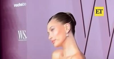 هايلي بيبر في WSJ Innovator Awards بفستان سان لوران 