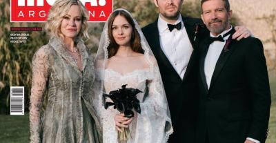 أنطونيو بانديراس وميلاني غريفيث مع إبنته وزوجها - إكس أنطونيو بانديراس وميلاني غريفيث مع إبنته وزوجها - إكس