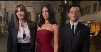 مونيكا بيلوتشي وتارا عماد ورامي مالك في روما مع كارتييه