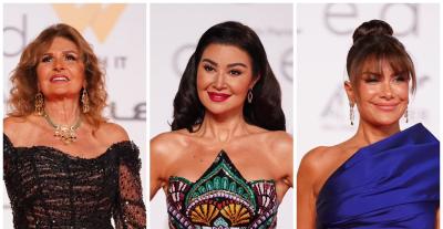 فساتين النجمات على السجادة الحمراء بمهرجان القاهرة السينمائي