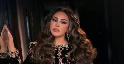 أحلام بإطلالة مخملية مزينة بالكريستال الملون من زهير مراد - الصورة من حساب أحلام على انستغرام 