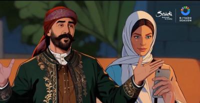 شخصيات قصي خولي ونور علي الكرتونية في "عرس مطنطن"