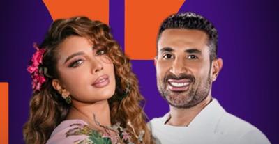 أحمد سعد وأصالة من حفل ستارز أون بورد