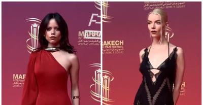 جينا أورتيغا وآنا تايلور-جوي تتألقان بإطلالات لافتة في مهرجان مراكش