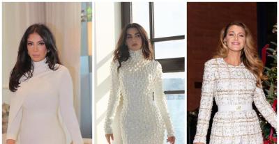 منى زكي وبلايك لايفلي وغيرهن.. بالأبيض في موسم الاحتفالات 