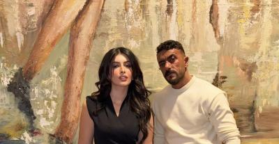 أحمد العوضي وسارة بركة من كواليس مسلسل على كلاي