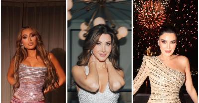 فساتين وأطقم لافتة للنجمات العربيات في ليلة رأس السنة