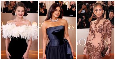 إطلالات النجمات بطابع هولييود قديم في حفل الغولدن غلوبس - الصور من إنستغرام النجمات 