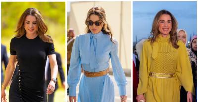 الفستان الميدي… التوقيع الأنيق الدائم للملكة رانيا