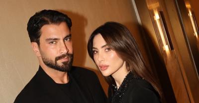 معتصم النهار وزوجته لين