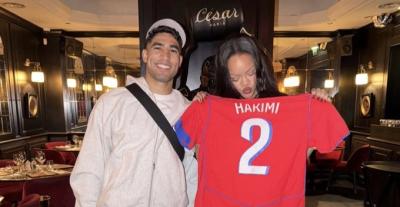 أشرف حكيمي وريهانا - صورة من X