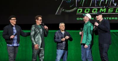 روبرت داوني جونيور و كريس إيفانز - CinemaCon