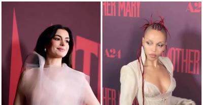 القماش الشفاف يسيطر على إطلالات آن هاثاواي و FKA twigs