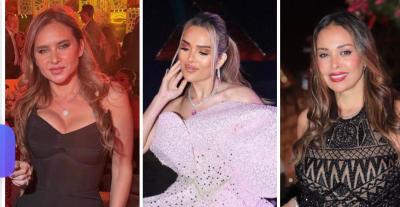 إطلالات النجمات المصريات واللبنانيات في حفل زفاف بمصر