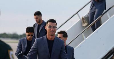 كريستيانو رونالدو يصل ميامي بإطلالة أنيقة قبل كأس العالم