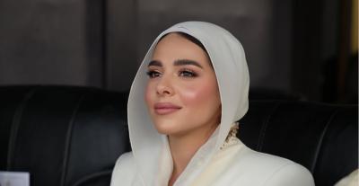 آية السيسي بفستان مستوحى من الحضارة المصرية بتوقيع مرام بورهان