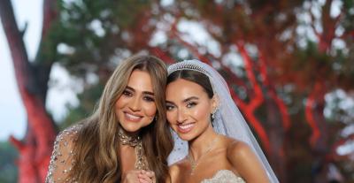 جوليا بطرس ولانا نصولي بإطلالات من إيلي صعب في زفاف سامر بو صعب - الصورة بعدسة باتريك صوايا ومن انستغرام بسام فتوح 