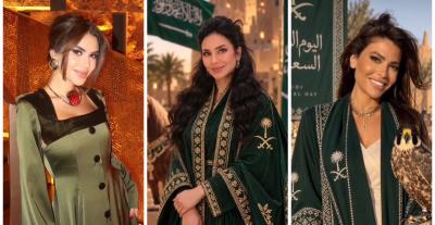 إطلالات المؤثرات والنجمات في اليوم الوطني السعودي 96