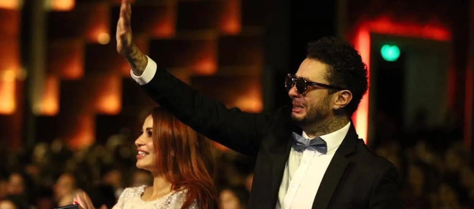 بكاء أحمد الفيشاوي في حفل إفتتاح مهرجان الجونة